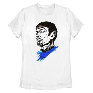 Women's Star Trek Commander Spock Paint Streak Portrait T-Shirt - 1 of 4