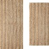 Knightsbridge Stylish And Comfortable Traditional Linear Design 2 PC Cotton Bath Rug Set 20"x30" & 24"x40" Natural - 4 of 4