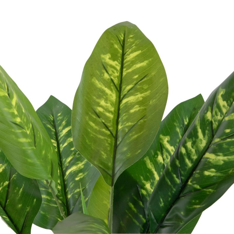 Northlight 59" Artificial Wide Leaf Green Dieffenbachia Potted Plant, 3 of 5