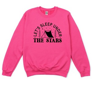 Simply Sage Market Women's Let's Sleep Under The Stars Tent Gildan Sweatshirt - 1 of 2