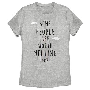 Women's Frozen People Worth Melting For T-Shirt - 1 of 3