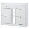 Shoe Storage Standing Shoe Rack With Drawers Shoe Multifunctional Shoe Storage Organizer for Entryway Hallway Corridor Living Entrance White - 4 of 4