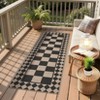 Washable Geometric Living Room Rugs, Checkered Print Soft Non Slip Bedroom Carpet, Stain Resistant Floor Cover for Dining Room Kitchen - 3 of 4