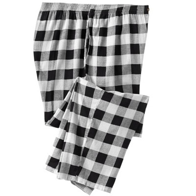 Black and white buffalo check pajama pant sale