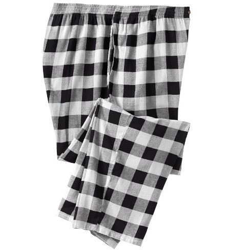 Men's Plush Sleep Pants: Red Buffalo Plaid Pants, Relaxed Fit