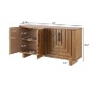 Bella Depot 59'‘ Modern Storage Sideboard Cabinet with 4 doors, MDF and ash veneer - 2 of 4