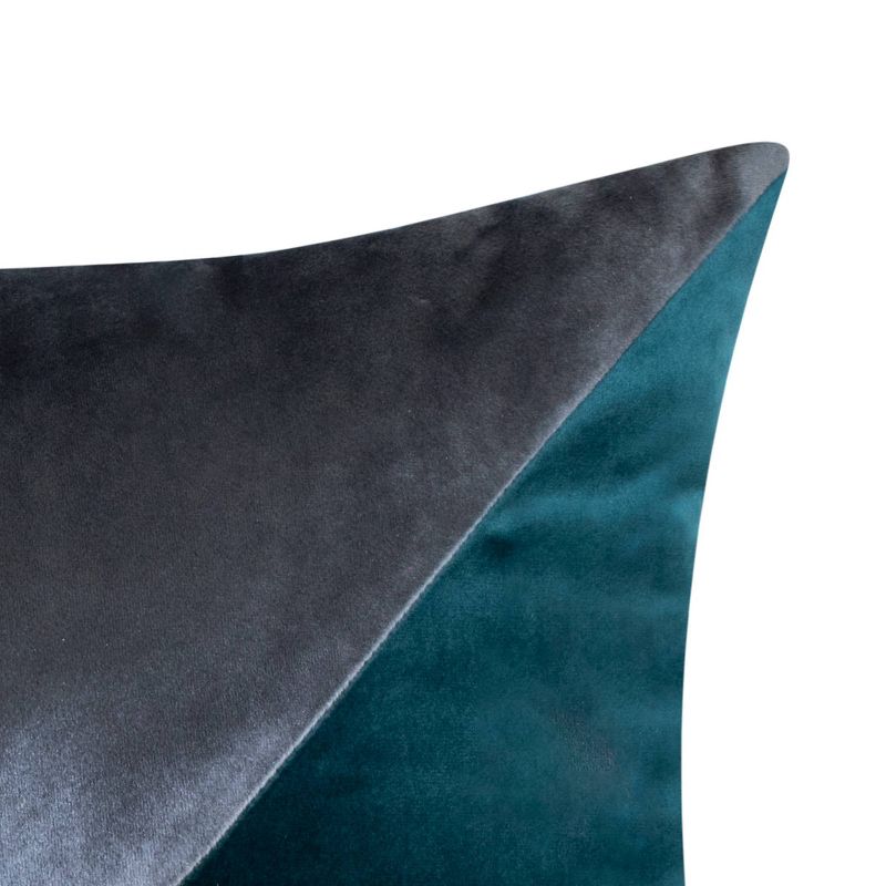 14&#34;x21&#34; Oversize Triangle Colorblock Decorative Lumbar Throw Pillow Blue - Edie@Home, 4 of 9