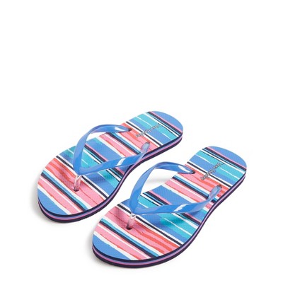 Comfortview Women's Wide Width The Sylvia Soft Footbed Thong Sandal, 7 W -  Party Multi : Target