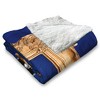 NHL Edmonton Oilers 2025 Stanley Cup Champs Portrait Silk Touch Faux Shearling Throw Blanket - 4 of 4