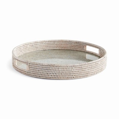 Plum & Post Burma Rattan Round Serving Tray Large
