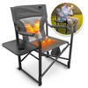 Bliss Hammocks 24 Volt Heated Directors Seat, 21 Inch Wide Outdoor Camping Chair, 3 Temperature Settings with 2.0 Ah Battery and Charger, Gray - 2 of 4