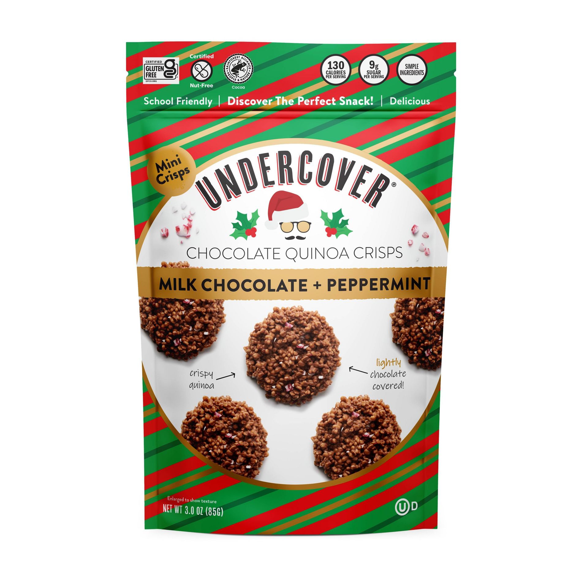 Undercover Milk Chocolate Peppermint Crisps - 3oz