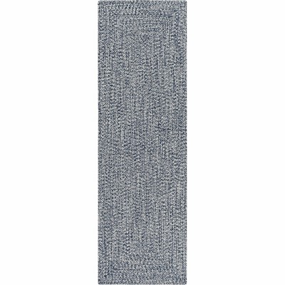Hauteloom Blue Braided Faux Jute Rug