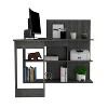 NicBex Home Office Desk L-Shaped Modern Writing Desk with 5 Open Storage Shelves and Wooden Desktop for Office, Study, Living Room - 2 of 4