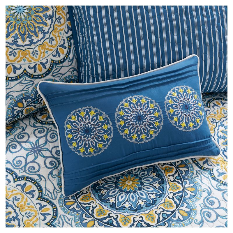 Blue Menara Daybed Cover Set 75&#34;x39&#34; 6pc, 5 of 8
