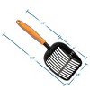 PAWBEE Metal Cat Litter Scoop - Premium Non-Stick Cat Litter Scooper with Holder - Deep Shovel Cat Scooper - Long Non-Slip Handle Kitty Litter Scoop - 2 of 4