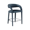 Meridian Furniture,Sylvester Navy Vegan Leather Stool - 3 of 4
