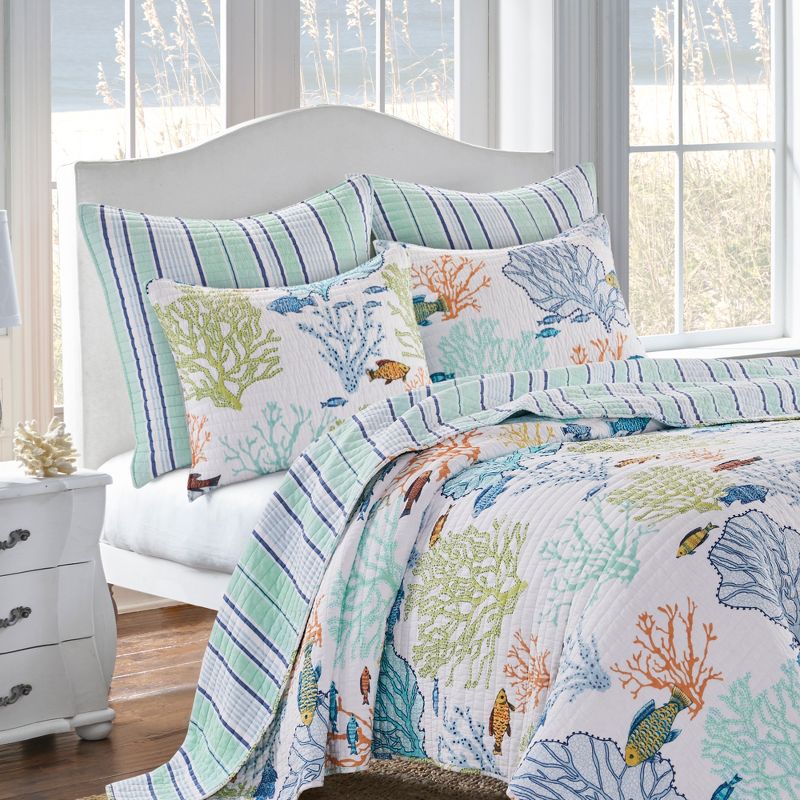 Deep Sea Multicolored Quilt Set - Levtex Home, 3 of 6