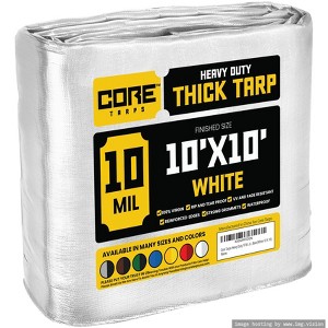 Core Tarps Heavy Duty 10 Mil Tarp Cover, UV Resistant, Rip Proof for Roof, Camping, Patio, Pool, Boat - 1 of 4