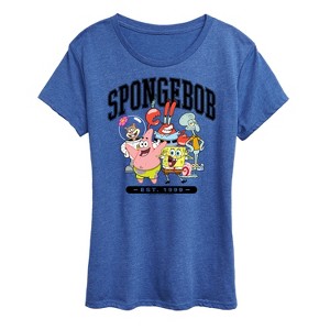 Women's - SpongeBob SquarePants - Collegiate Short Sleeve Graphic T-Shirt - 1 of 4