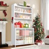 73" Kitchen Pantry Cabinet, Freestanding Cupboard Storage Cabinet with Flip Door & Pegboard, Metal Coffee Bar Cabinet for Living Room Hallway - 3 of 4