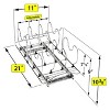 Lynk Professional 11"x21" Pull Out Pot and Pan Organizer Rack for Cabinet Chrome: Chrome-Plated Steel, Ball Bearing Glides - 3 of 4