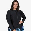 Calypsa Women's Half-Zip Long Sleeve Rash Guard UPF 50+ Nora Swim Top - 4 of 4