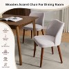 Dining Chair Set of 2, Linen Upholstered Dining Chair with Wood Legs,Wooden Kitchen Chair, Chairs with Cushions for Dining Room, Living Room - 4 of 4