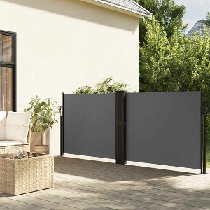 vidaXL Retractable Side Awning Anthracite 39.4"x236.2" - 1 of 4