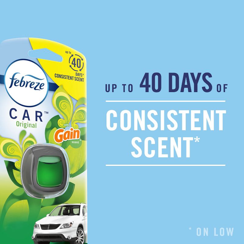 Febreze Car Air Freshener Vent Clip - Platinum Ice Scent - 0.14 fl oz/2pk, 3 of 12