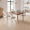 Metal Foldable Chair with Cushion and Non-Slip Feet Pads, Linen Party Chairs for Indoors and Outdoors, Meeting Room - 2 of 4