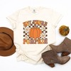 Simply Sage Market Women's Hey There Pumpkin Flowers Short Sleeve Garment Dyed Tee - 3 of 4