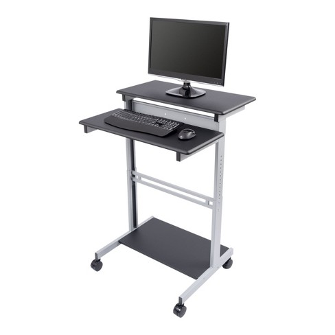 Stand Up Desk Store Rolling Adjustable Height Two Tier Standing