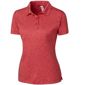 Clique Charge Active Womens Short Sleeve Polo - Cardinal Red