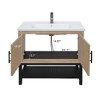 Lyngins Bathroom Vanity with Sink & Aluminum Gunmetal Faucet, Freestanding Bathroom Cabinet with Storage Doors & Open Iron Shelf for Outdoor-Ready - 4 of 4