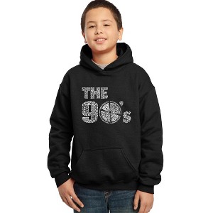 LA Pop Art Boy's Word Art Hooded Sweatshirt - 90S - 1 of 4