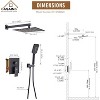 CASAINC 12" Inch Wall Mounted Square Shower System Set with Handheld Spray - 2 of 2