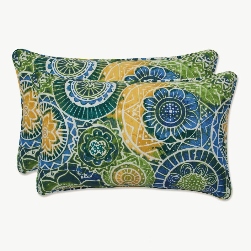 2-Piece Outdoor Lumbar Pillows - Omnia - Pillow Perfect, 1 of 6