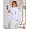 Coolmee Women's Jean Jacket Cropped Shacket Jacket Fashion Button Down Shirt Coat Tops - 2 of 4