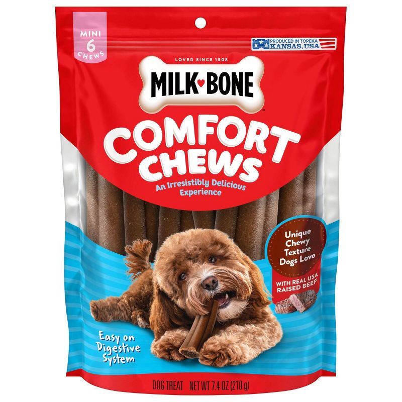 Milk-Bone Beef Flavor Comfort Chewy Dog Treats - 7.4oz/6ct, 1 of 7