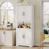 CuisinSmart 70in Tall Kitchen Pantry Cabinet,Freestanding Storage Cabinet with 4 Doors and Adjustable Shelves,Large Utility Wooden Coffee Bar Cabinet - 2 of 4