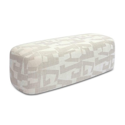 TOV Furniture Graceland Jacquard Upholstered Bench in Cream