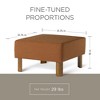 Maven Lane Lena Contemporary Upholstered Ottoman with Refined Wood Finish - 4 of 4