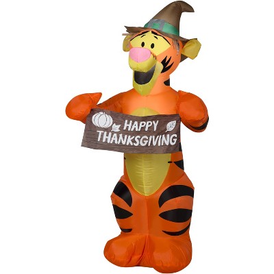 Gemmy Airblown Harvest Tigger Disney , 3.5 ft Tall, orange