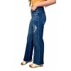 Women's French Wide Leg Denim Jeans - mica denim - 2 of 4