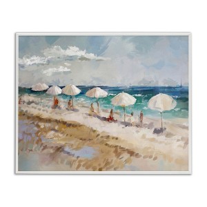 Stupell Industries Abstract People Beach Umbrellas, 16" x 20" - 1 of 4