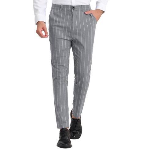 Grey striped dress pants deals