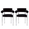 XIYUYEU Upholstered Armchair, Dining Chairs with Metal Legs, Kitchen Chairs for Dining Room, Living Room (Set of 2) - 4 of 4