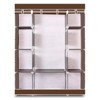 SEVOBAL 67" Portable Closet Wardrobe Armoires Storage Organizer Rack Shelves Cover for Hanging Clothes Quick and Easy to Assembly, Brown, 59"*26"*11" - 4 of 4