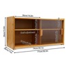 YIYIBYUS Kitchen Cupboard Kitchen Pantry Cabinet Wall Sideboard with Glass Doors, Brown - 4 of 4